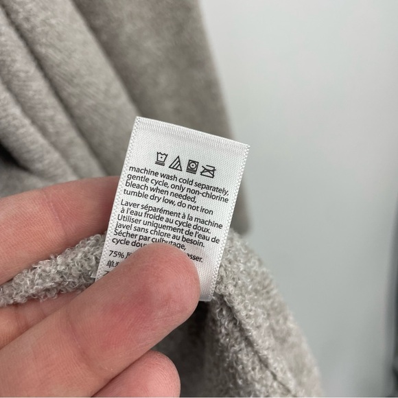 Barefoot Dreams Cozy Open Cardigan Sweater 436 beige Sz M - Picture 4 of 7